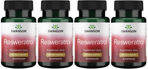 4 x Resweratrol 250mg 30kaps, Swanson.webp