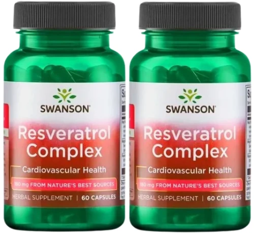 2 x Resveratrol Complex 180mg 60kaps, Swanson.webp