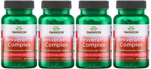 4 x Resveratrol Complex 180mg 60kaps, Swanson.webp