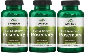 3 x FS Rosemary - Rozmaryn 400mg 90 kaps, Swanson