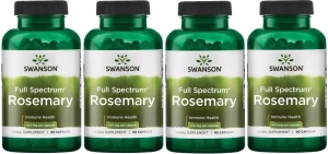 4 x FS Rosemary - Rozmaryn 400mg 90 kaps, Swanson