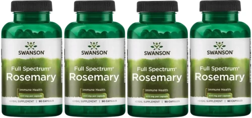 4 x FS Rosemary - Rozmaryn 400mg 90 kaps, Swanson.webp