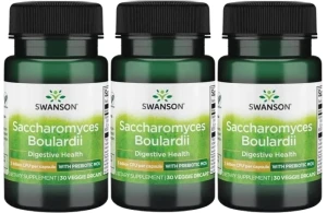 3 x Saccharomyces Boulardii 5mld 30vcaps, Swanson
