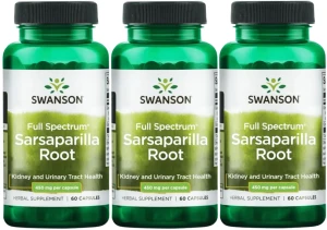 3 x FS Sarsaparilla Root - Kolcorośl 450mg 60 kaps., Swanson