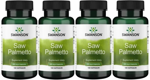 4 x Saw Palmetto 540mg 100 kaps., Swanson.webp