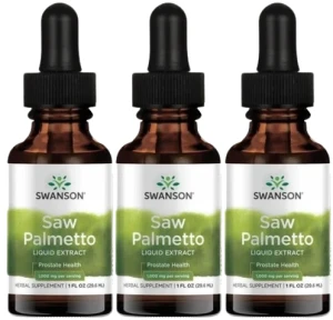 3 x Saw Palmetto Liquid Extract 29,6ml, Swanson