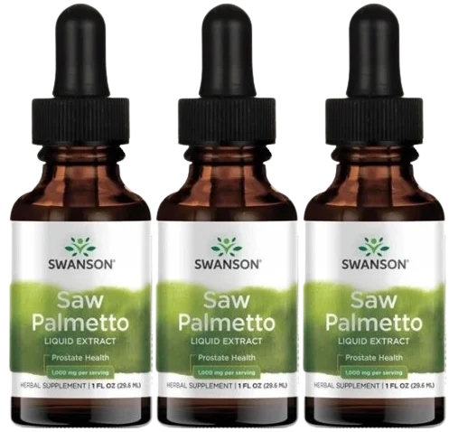 3 x Saw Palmetto Liquid Extract 29,6ml, Swanson.webp