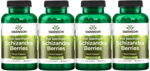 4 x Schizandra Berries 90 kaps., Swanson