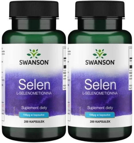 2 x Selen L-Selenometionina 100mcg 200kaps, Swanson.webp