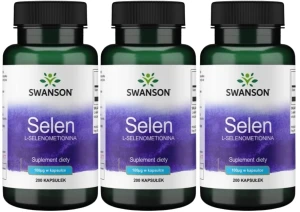 3 x Selen L-Selenometionina 100mcg 200kaps, Swanson