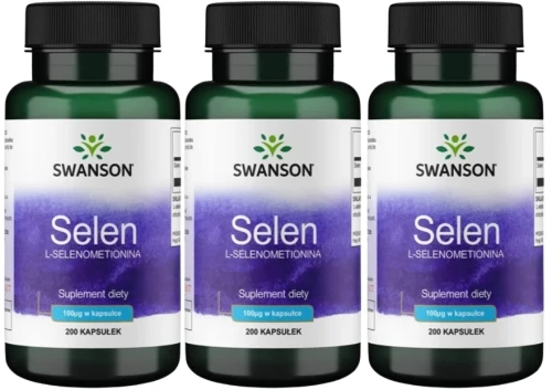 3 x Selen L-Selenometionina 100mcg 200kaps, Swanson.webp