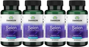 4 x Selen L-Selenometionina 100mcg 200kaps, Swanson