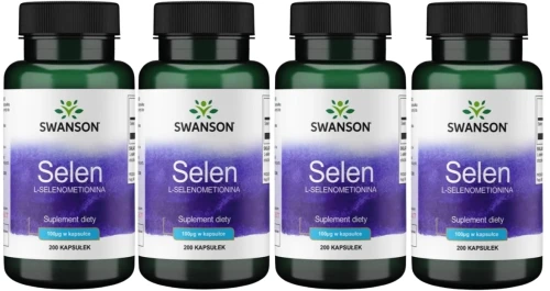 4 x Selen L-Selenometionina 100mcg 200kaps, Swanson.webp