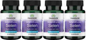4 x SelenoExcell Selen 200mcg 60 kaps., Swanson