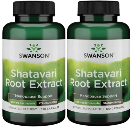 2 x Shatavari Root Extract 500mg 120kaps, Swanson.webp