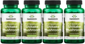 4 x FS Shiitake Mushroom - Shiitake grzybek 500mg 60 kaps., Swanson