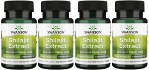 4 x Shilajit extract 60vkaps, Swanson