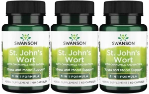 3 x St. John's Wort 60 kaps, Swanson