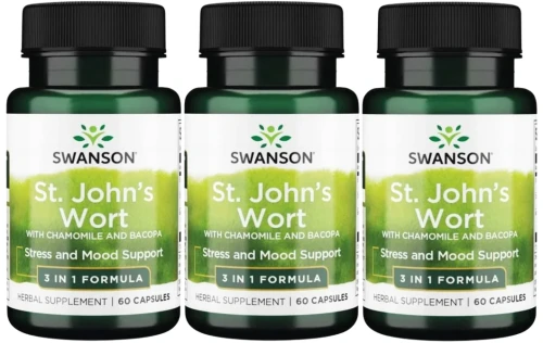 3 x St. John's Wort 60 kaps, Swanson.webp