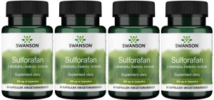 4 x Sulforafan 400mcg 60kaps, Swanson