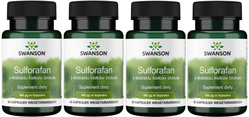 4 x Sulforafan 400mcg 60kaps, Swanson.webp