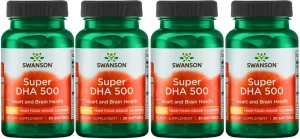 4 x Super DHA 500 30kaps, Swanson