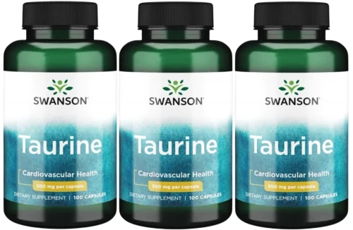 3 x Taurine - Tauryna 500mg 100 kaps, Swanson.webp
