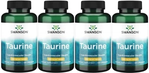 4 x Taurine - Tauryna 500mg 100 kaps, Swanson