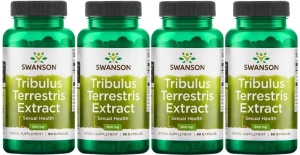 4 x Tribulus Terrestris Extract 500mg 60kaps, Swanson