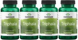 4 x Triphala 500mg 100 kaps, Swanson