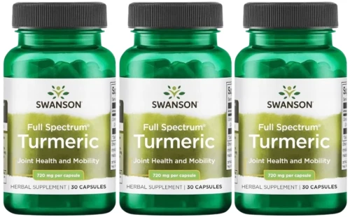 3 x Turmeric 720mg 30kaps, Swanson.webp