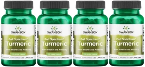 4 x Turmeric 720mg 30kaps, Swanson