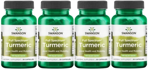 4 x Turmeric 720mg 30kaps, Swanson.webp