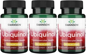 3 x Ubiquinol 100mg 60sgels, Swanson