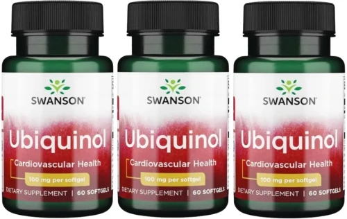 3 x Ubiquinol 100mg 60sgels, Swanson.webp