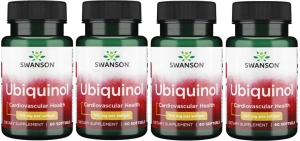 4 x Swanson Ubiquinol 100mg 60 kapsułek - Krążenie Serce Ciśnienie Krwi