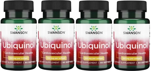4 x Ubiquinol 100mg 60sgels, Swanson.webp