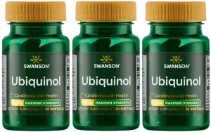 3 x Ubiquinol 200mg 30sgels, Swanson