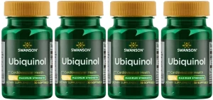 4 x Ubiquinol 200mg 30sgels, Swanson