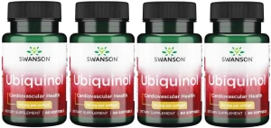4 x Ubiquinol 50mg 60sgels, Swanson