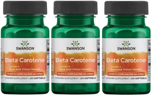 3 x Beta Carotene 10.000IU 250kaps, Swanson.webp