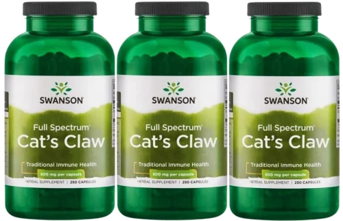 3 x Cat's Claw 500mg 250 kaps, Swanson.webp