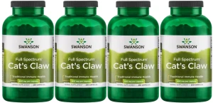 4 x Cat's Claw 500mg 250 kaps, Swanson