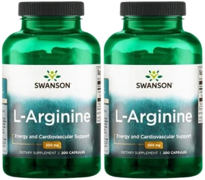 2 x L-arginine - L-arginina 500mg 200kaps, Swanson