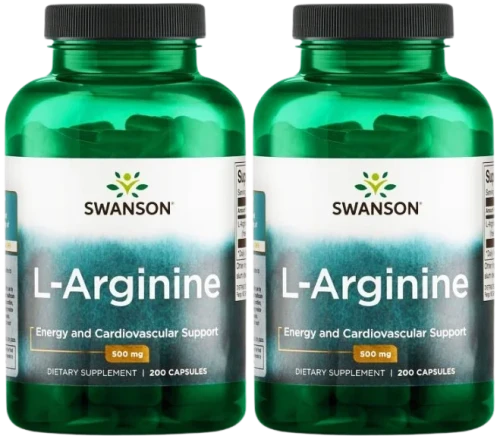 2 x L-arginine - L-arginina 500mg 200kaps, Swanson.webp