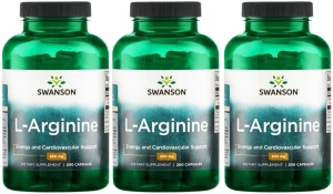 3 x L-arginine - L-arginina 500mg 200kaps, Swanson