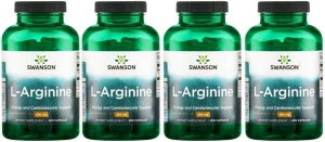 4 x L-arginine - L-arginina 500mg 200kaps, Swanson