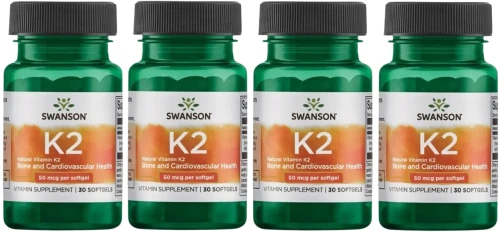 4 x K-2 Natural Vitamin K2 - Witamina K2 Naturalna 50mcg 30 żel, Swanson.webp