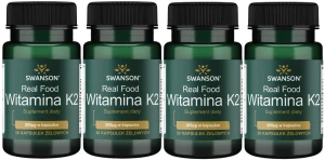 4 x Real Food Witamina K2 200mcg 30kaps, Swanson