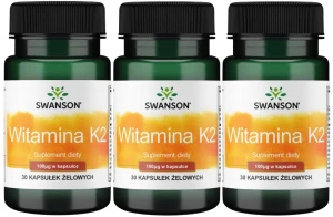 3 x Witamina K2 100mcg 30 kaps, Swanson